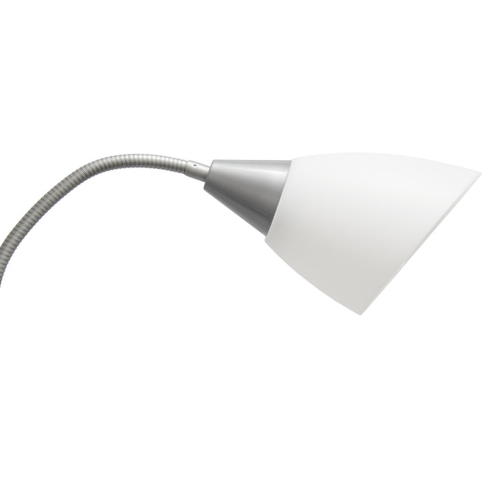 Skye 5 Light Adjustable Gooseneck Floor Lamp, Multi Blues, White, & Silver, 67\"H