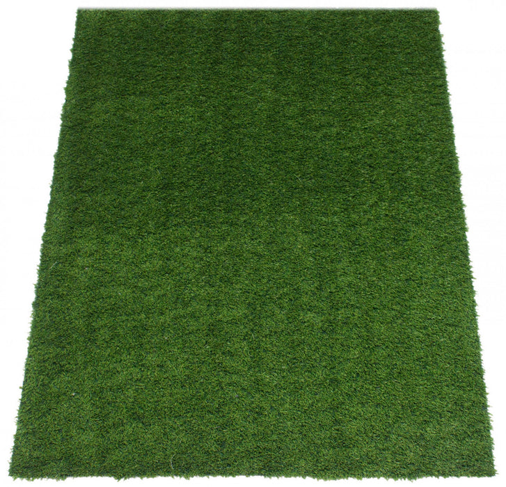 Contemporary 6'0\" x 9'0\" Faux Grass Rug in Green Outdoor Area Rug