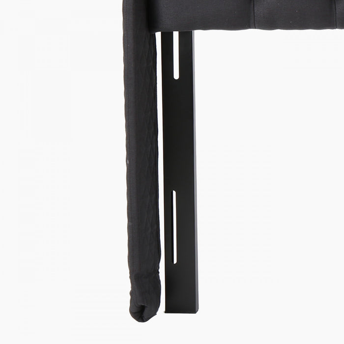 Hansen Upholstered Wingback Headboard With Button Tufting,king Size,black