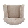 Wingate Cozy Wingback Armchair with Premium Fabric and Solid Wood Legs, Beige Brown | Wingate Fauteuil Aile Confortable en Tissu Premium et Pieds en Bois Massif, Brun Beige