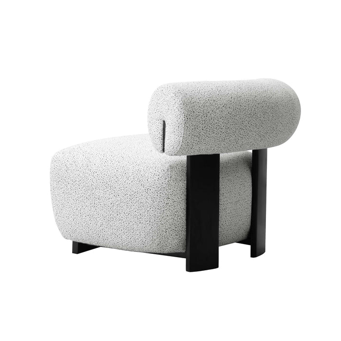 Bartow Mid-Century Modern Upholstered Lounge Chair in Ivory Multi - Set of 2