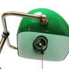 Roosevelt Executive Banker's Desk Lamp with Glass Shade, Apple Green, 15"H | Roosevelt Lampe de bureau de banquier executive avec abat-jour en verre, Vert pomme, 15 po H