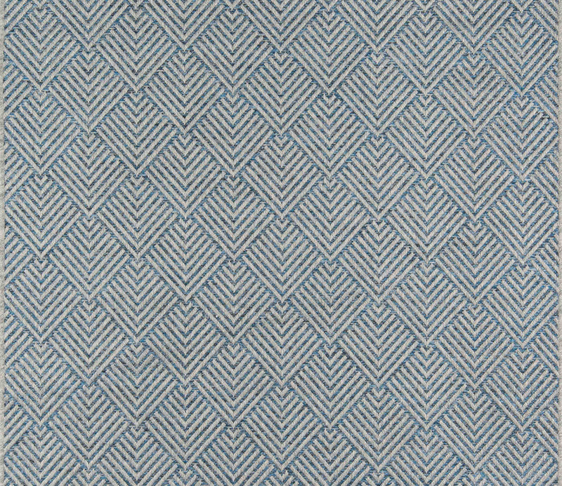 Laura Contemporary 7'10\" x 10'10\" Area Rug in Blue Indoor Area Rug