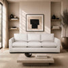 Cleo Contemporary 96" Upholstered Sofa in Cream | Canape contemporain Cleo 96" rembourre en creme