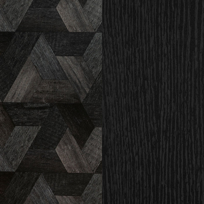 Oxford 71\" TV Stand with Doors - Black Oak & Dark Grey