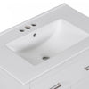 Felix 60 Inch Modern Double Bathroom Vanity with Ceramic Sink & Storage Cabinet, White | Meuble de salle de bain double moderne Felix 60 pouces avec lavabo ceramique et rangement, blanc