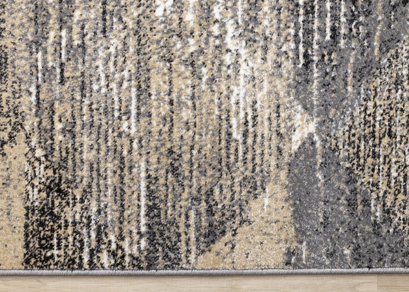 Dayton Grey Beige White Distressed Diamond Pattern Rug, 5'3\" x 7'7\" Indoor Area Rug