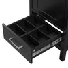 Wayne 18 Inch Compact Modern Bathroom Vanity with Ceramic Sink, Black | Meuble de salle de bain compact moderne Wayne 18 pouces avec lavabo ceramique, noir
