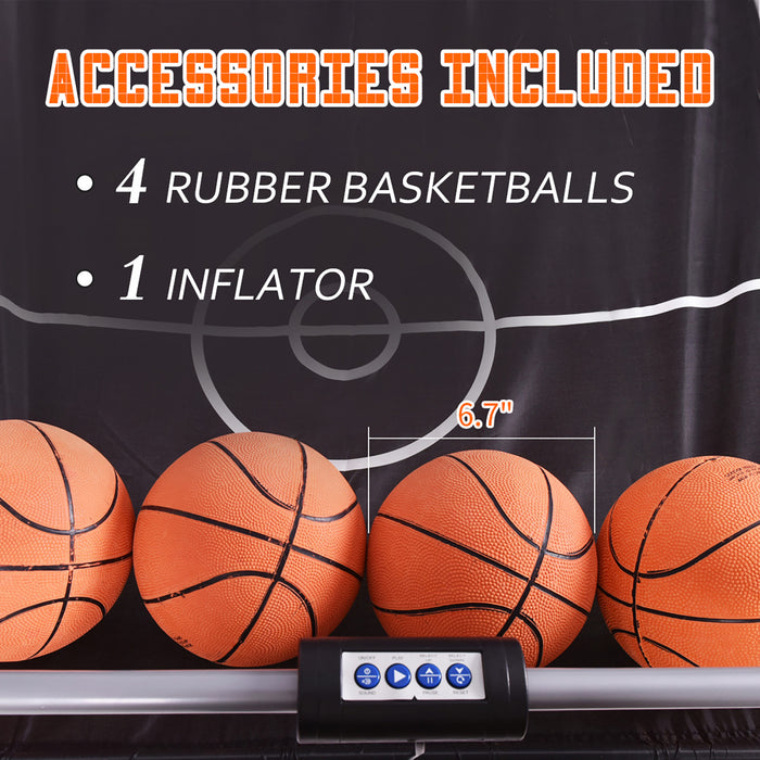 Costway Indoor Basketball Arcade Game Double Electronic Hoops Shot 2 Player W/ 4 Balls