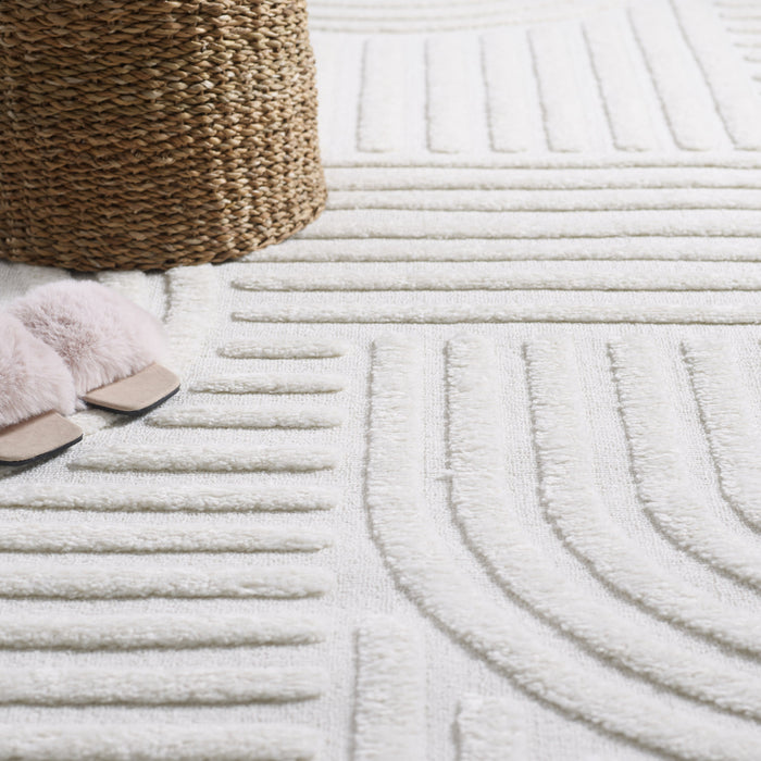 Quinto Geo Circles Shag Area Rug - 2'7\" x 8'