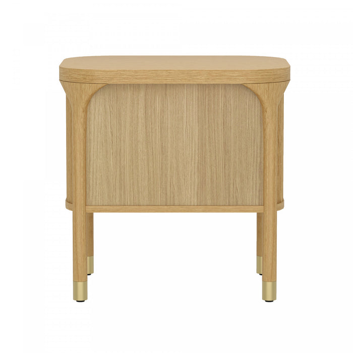 Park Contemporary 24\" Nightstand in Natural (2-Drawer)