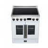 Forno Torino French Door 30 Inch White Induction Range, 4.32 cu.ft. - FFSIN0950-30WHT Electric Range | Cuisiniere a induction Torino de 30 po, blanche, avec portes francaises, 4,32 pi³ – FFSIN0950-30WHT