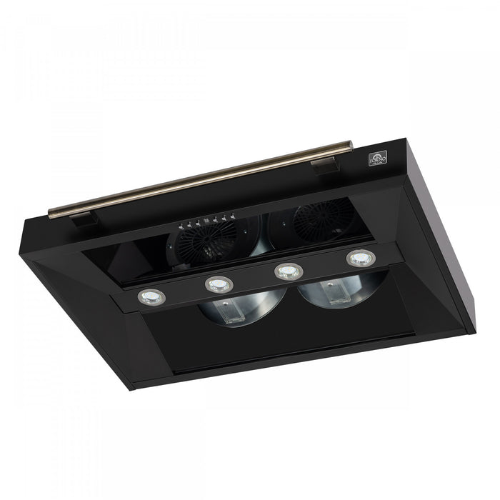 Forno Aria 36 Inch Wall-Mounted Black Range Hood-FRHWM5095-36BLK