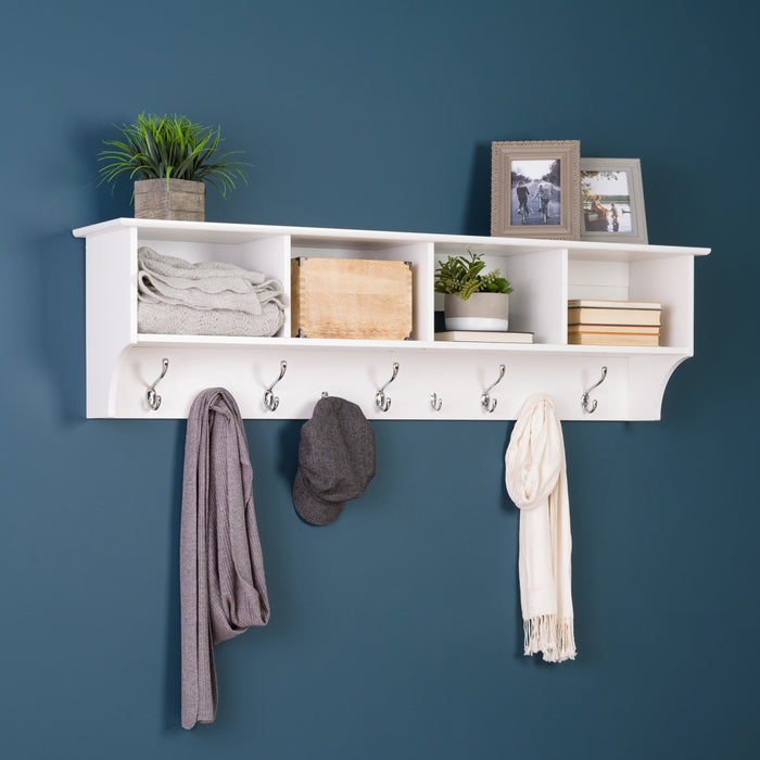 Hanging Entryway Shelf - White