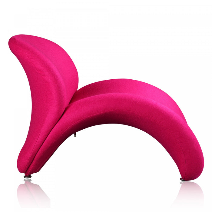 Rosebud Modern 1-Piece Accent Chair in Fuchsia, Red and Yellow
