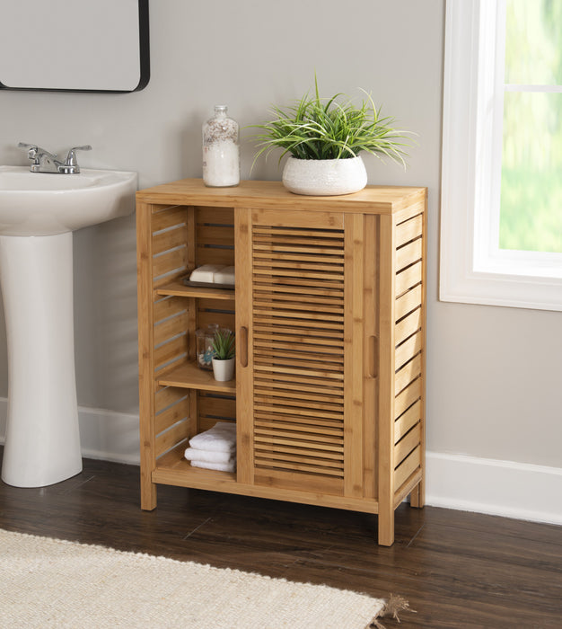 Bracken Bamboo 2-Door Floor Accent Cabinet - Natural