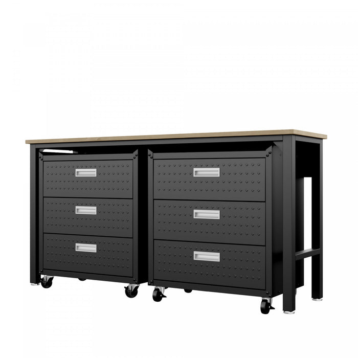 Fortress Modern 3-Piece Garage Set in Charcoal Gray Garage Storage