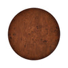 Lira 31.5 Inch Modern Round Burl Veneer Coffee Table with Three Cylindrical Legs, Brown | Table basse ronde moderne Lira 31,5 pouces placage bois a trois pieds cylindriques, brun