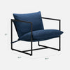 Aidan Metal Frame Sling Accent Chair with Cushions - Navy | Aidan fauteuil d’appoint à sangle avec cadre en métal et coussins - Bleu marine