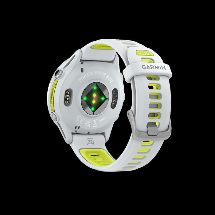 Garmin Forerunner 970 Smartwatch 47mm, Amoled, Titanium Whitestone/amp Yellow, Gps Fitness, Running, Triathlon, 15-day Battery
