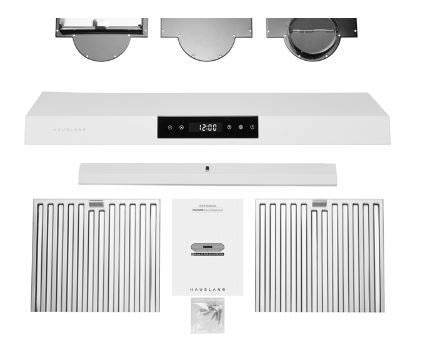 Hauslane 30\" Under Cabinet Matte White Range Hood - UC-PS18WHT-30