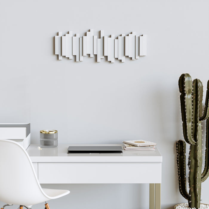 Umbra Modern Sticks Wall-Mounted Coat Rack - White