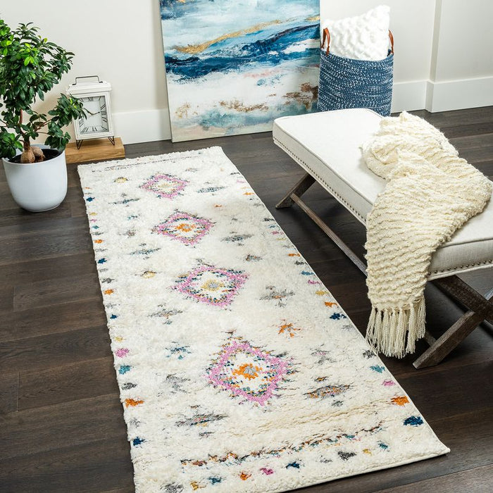 Lola Diamond Shag Area Rug - 2'7\" x 8'