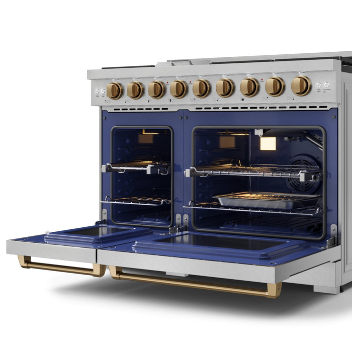 Gordon Ramsay Collection by Thor Kitchen 48\" Freestanding Professional Gas Range - RSG48E-BRZ