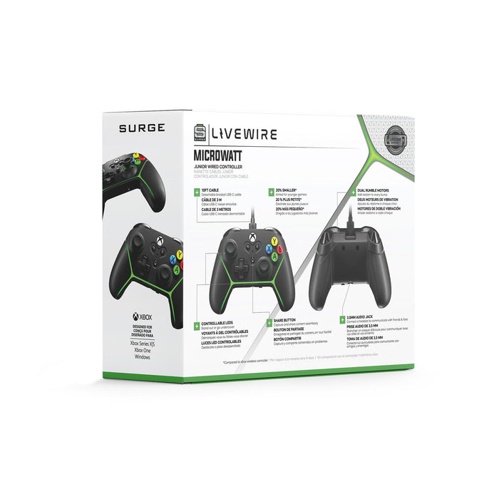 Surge Livewire Xbox Series X/S Microwatt Jr Black Controller
