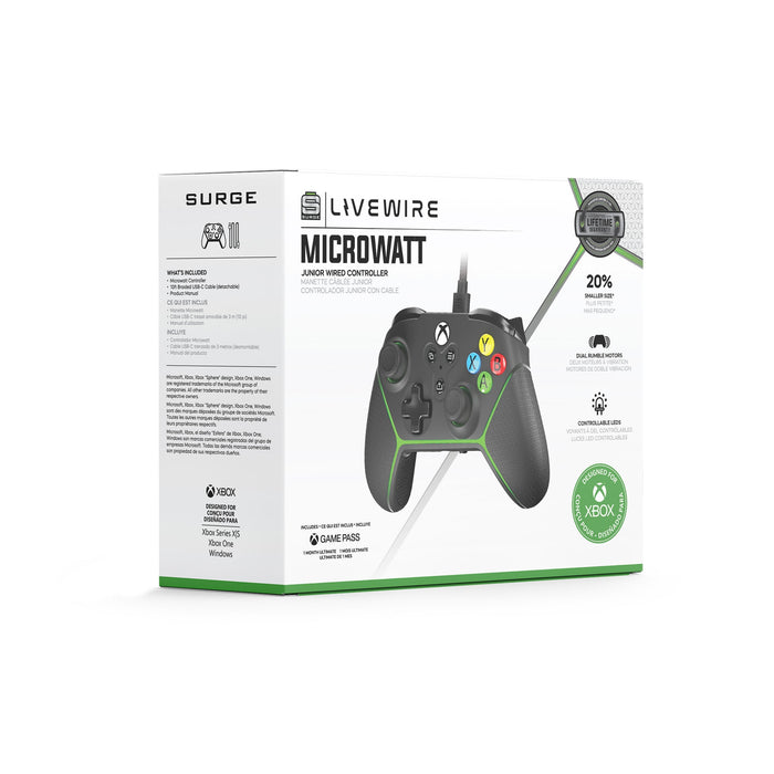 Surge Livewire Xbox Series X/S Microwatt Jr Black Controller