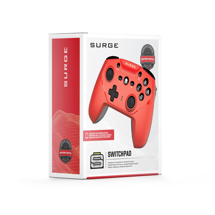 Surge Nintendo Switch Wireless Pro Neon Red Controller