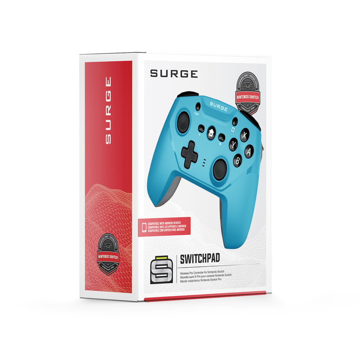 Surge Nintendo Switch Wireless Pro Neon Blue Controller