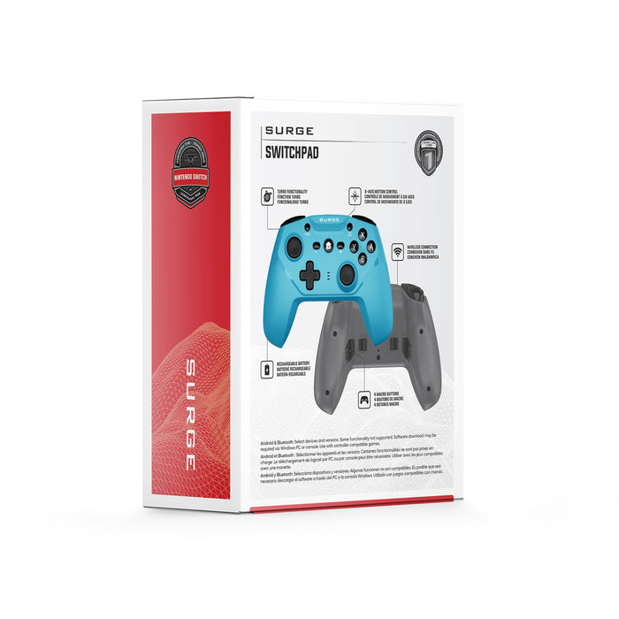 Surge Nintendo Switch Wireless Pro Neon Blue Controller