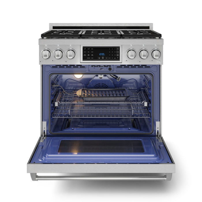 Gordon Ramsay Collection by Thor Kitchen 36\" Freestanding Professional Gas Range with Tilt Panel Touch Control - RSG36