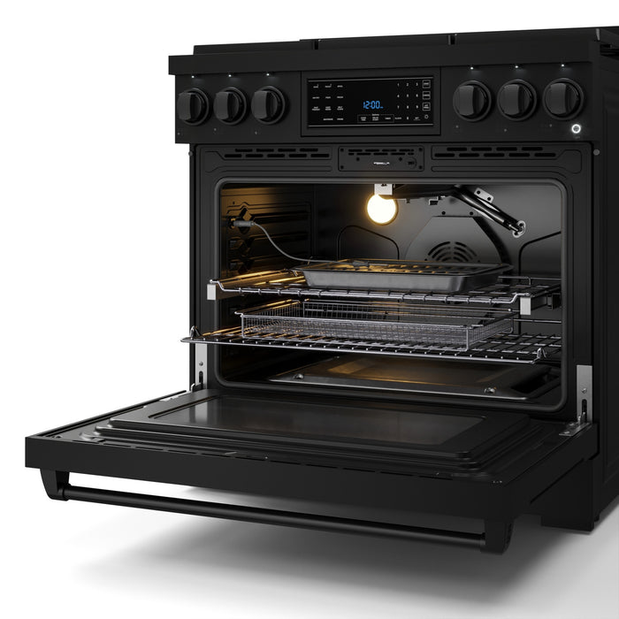 Gordon Ramsay Collection by Thor Kitchen 36\" Freestanding Professional Gas Range with Tilt Panel Touch Control - RSG36B