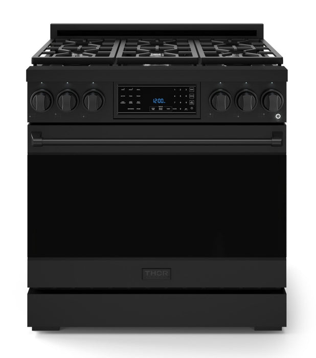 Gordon Ramsay Collection by Thor Kitchen 36\" Freestanding Professional Gas Range with Tilt Panel Touch Control - RSG36B