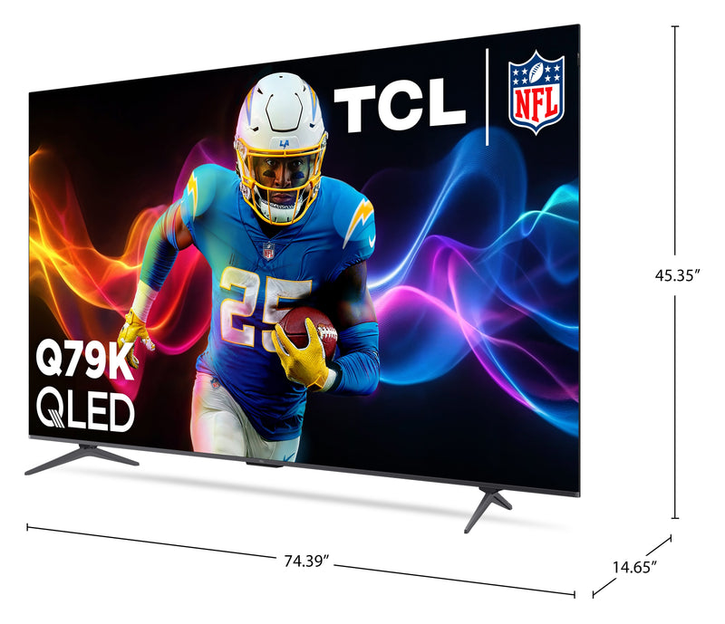 TCL 85\" Q79K QLED 4K UHD Smart Google TV (85Q79K) – 2025 Model