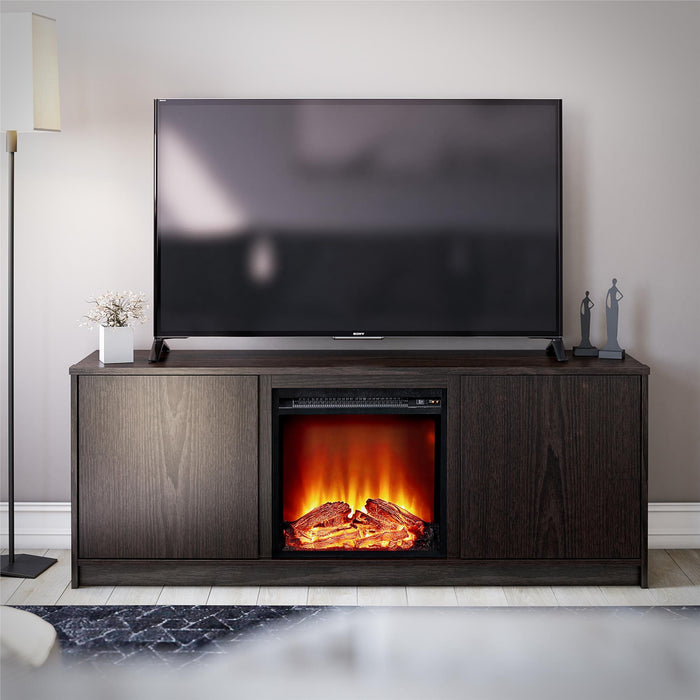 Ameriwood Home Bartow Electric Fireplace TV Stand - Espresso