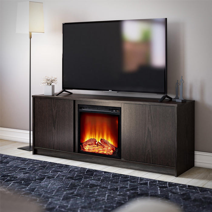 Ameriwood Home Bartow Electric Fireplace TV Stand - Espresso