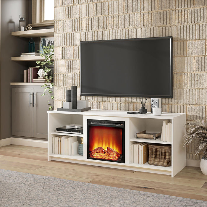 Ameriwood Home Mainstays Courtland Electric Fireplace TV Stand for TVs up to 65\" - White