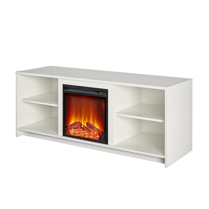 Ameriwood Home Mainstays Courtland Electric Fireplace TV Stand for TVs up to 65\" - White