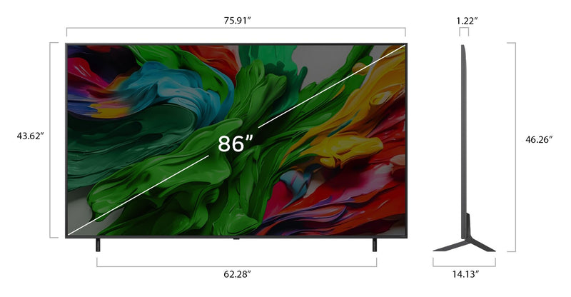 LG 86\" QNED85 evo AI Mini-LED 4K UHD Smart webOS TV (86QNED85AUA.ACC) - 2025 Model