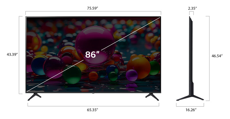 LG 86\" UA77 4K UHD Smart webOS TV (86UA7700PUB.ACCQ) - 2025 Model