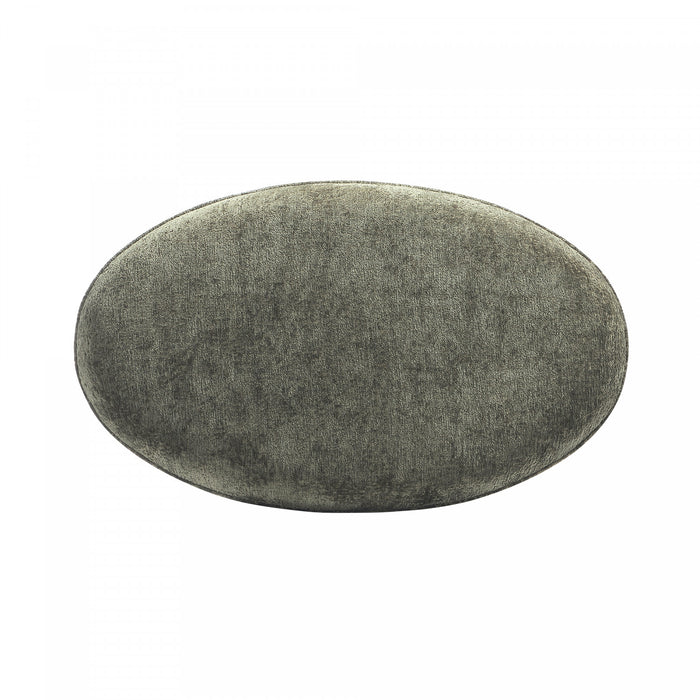 Tribeca Mid-Century Modern Chenille Accent Ottoman in Olive Green