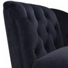 Serena Velvet Chaise Lounge with Button Tufting and Nailhead Trim, Black | Serena Chaise Longue en Velours a Capitonnage Boutonne et Clous Decoratifs, Noir