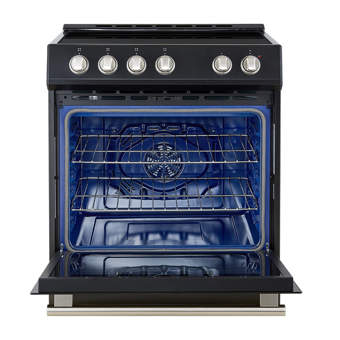 Forno Leonardo Espresso 30\" Slide-In Induction Range, Black -FFSIN0982-30BLK