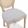 Ethan Solid Wood Rubberwood Dining Chair Set of 2 Pieces with Upholstered Seat,Grey | Ethan lot de 2 chaises de salle a manger en bois massif (hevea) avec assise rembourree, gris