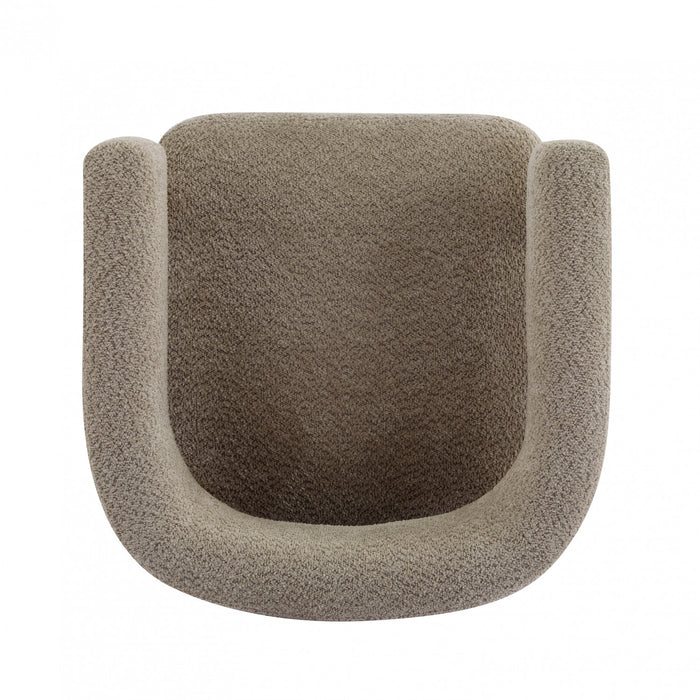 Evelyn Accent Arm Chair with Comfortable Seating and Boucle Upholstery,Light Camel Accent Chair