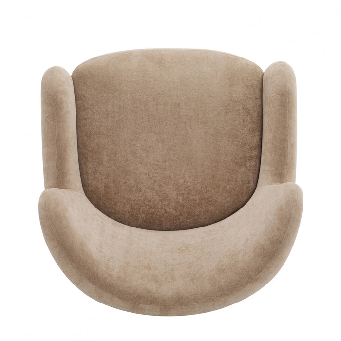 Sophia Upholstered Comfortable Armchair with Wingback,Light Camel Accent Chair