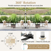 Costway 10 FT Patio Cantilever Umbrella Outdoor Aluminum Hanging Offset Umbrella w/ 360° Rotation Beige